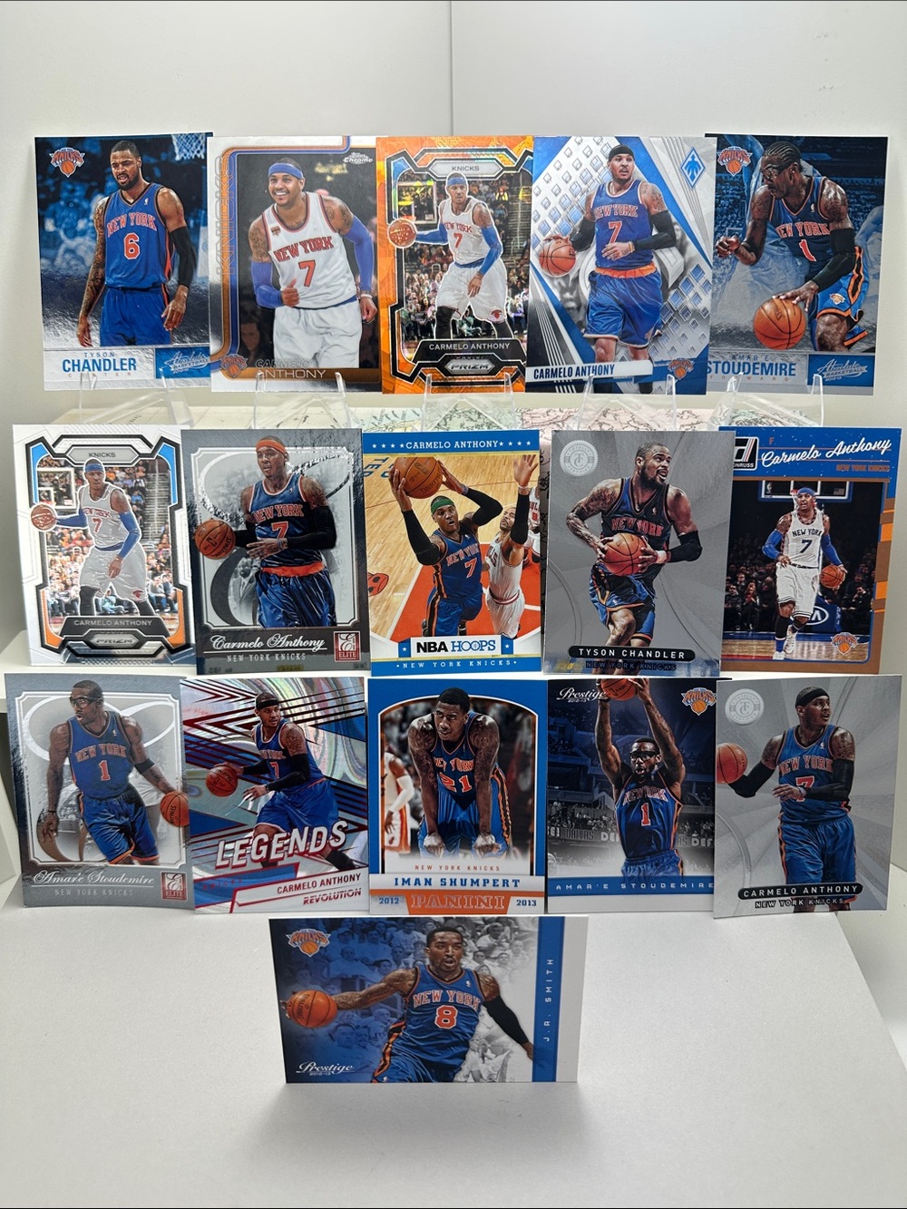 Carmelo Anthony w/ Amare Stoudemire/JR Smith/Tyson Chandler Knicks lot of 16